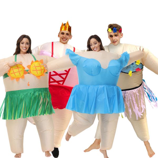 Disfraces de mascotas Disfraces de mascotas Divertido Hula hawaiano Suower Swan Lake Ballet Disfraz Iable Fiesta de disfraces de Halloween Fiesta de amigos Regalo de boda