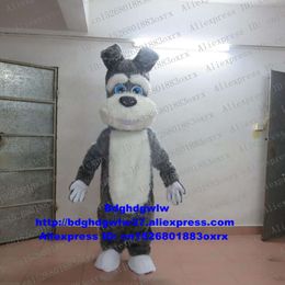 Costumes de mascotte Costumes de mascotte gris longue fourrure Terrier chien Schnauzer Schnowzer Shnowser mascotte Costume personnage entreprise célébration articles promotionnels Zx710