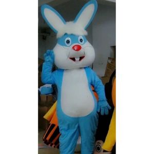 Costumes de mascotte Costumes de mascotte nouvelle mode adulte bleu lapin de Pâques lapin lièvre dessin animé en peluche noël déguisement Halloween Costume de mascotte GMY