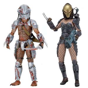 Mascottekostuums Neca Figuur Alien Vs Predator Gemaskerd Litteken Oudere Predator Hiko Nohi Life Death Hornhead Action Figure Model Speelgoed Bureau Decor