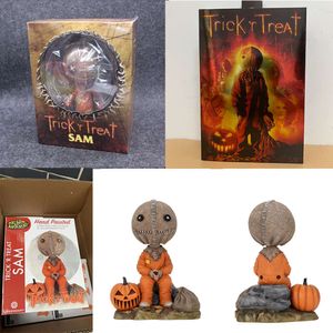 Costumes de mascotte Neca Figure Film classique Film Trick R Treat Action Figure Trick R Treat Action Figure Modèle Jouet Light Up Citrouille Poupée de Noël