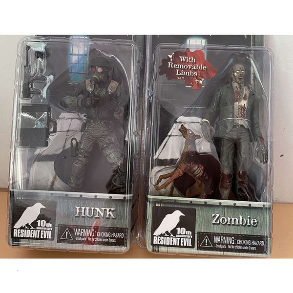 Costumes de mascotte Neca Figure Redfield Hunk Zombie Chris Biohazard Executioner Mini figurine d'action modèle jouet cadeau de noël pour amis