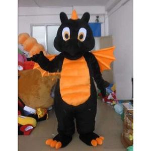 Disfraces de mascota nuevo adulto dragón negro mascota disfraz personaje carnaval celebración navideña disfraz de mascota