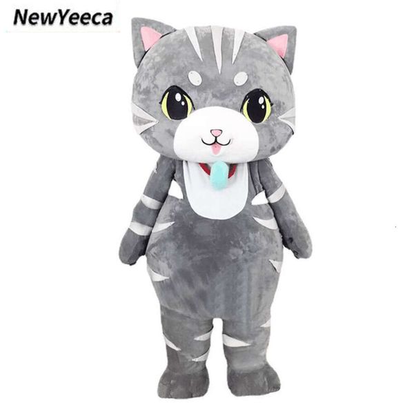 Costumes de mascottes Nouveaux chats mignons gris mascotte de singe drôle.