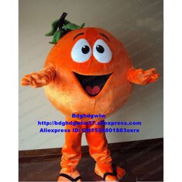 Costumes de mascotte Orange Arancia Mandarin Tangerine Mandarino Costume de mascotte adulte personnage de dessin animé tête très grand salon commercial Zx1538