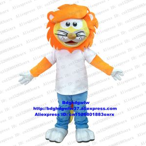 Costumes de mascotte couleur orange Lion mascotte Costume adulte personnage de dessin animé tenue Costume Fandango danse fête film accessoires Zx1909