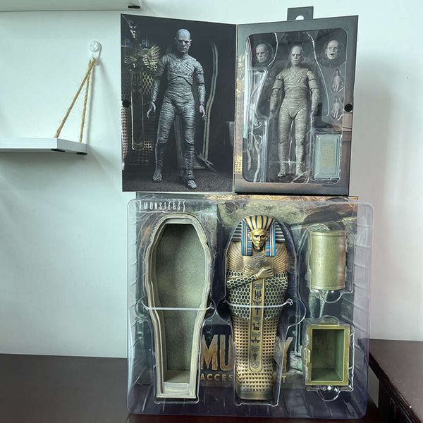 Costumes de mascotte Original Neca Universal Monsters le cercueil momie pharaon cercueil pyramide figurine modèle jouets cadeau de noël pour enfant