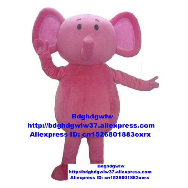 Disfraces de mascota Elefante rosa Disfraz de mascota elefish Traje de personaje de dibujos animados para adultos Traje Escrutinio Órdenes comerciales Recepción de bienvenida Zx264