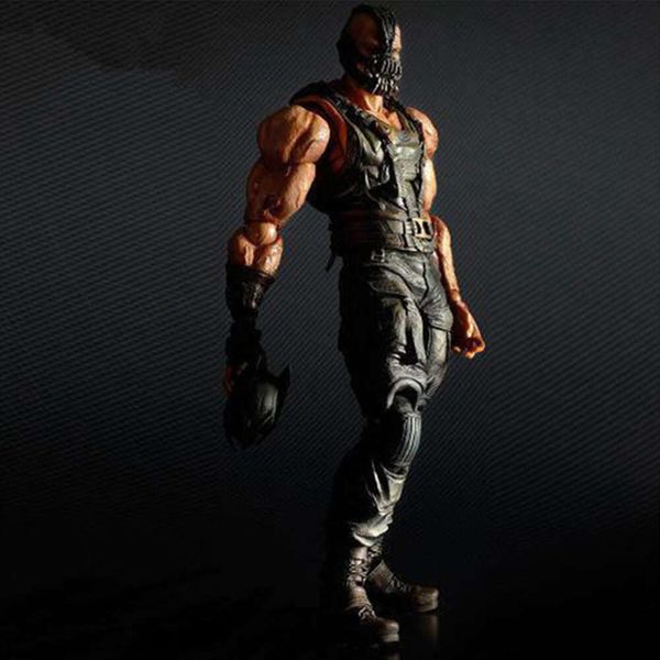 Disfraces de mascotas Figura de artes de juego Figura de acción del Caballero Oscuro Personaje Bane en la película Juguetes modelo coleccionables 26 cm Regalo de muñeca móvil conjunta