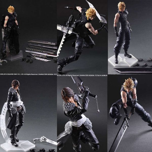 Disfraces de mascotas Play Arts Kai Cloud Final Fantasy Figura Cloud Strife Sephiroth Squall Leonhart Figuras de acción Modelo de juguete 28 cm Muñeca móvil conjunta