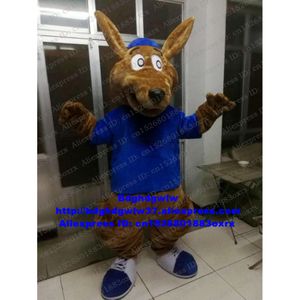 Costumes de mascotte Peluche Furry Brown Kangourou Roo Costume de mascotte Costume de personnage de dessin animé pour adulte Costume Propriétés de scène Campagne publicitaire Zx2931