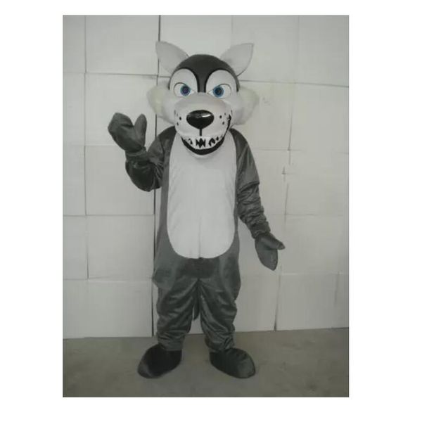 Costumes de mascotte Costumes de mascotte de loup en peluche Taille adulte Déguisement Nouveau style pour Halloween Birthdayschool Team Carnaval de Noël