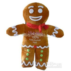 Costumes de mascotte Popular Gingerbread Mand Cartoon en peluche Charmure de Noël Halloween Mascot Costume