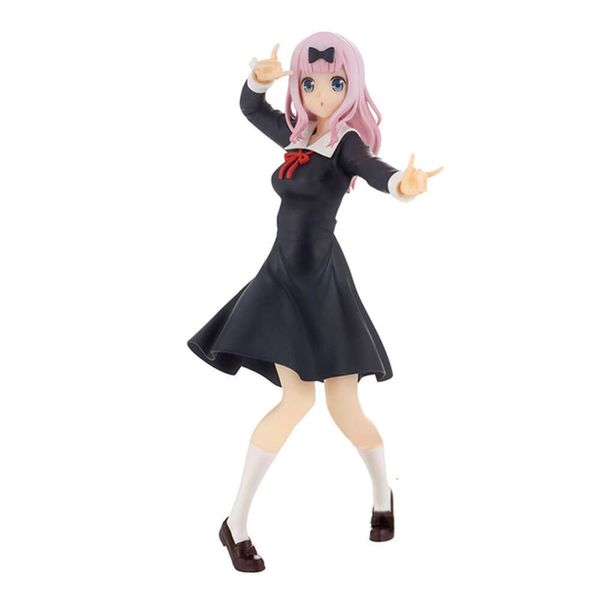 Costumes de mascotte pré-vente véritable figurine d'anime 18 cm Kaguya-sama Love is War Fujiwara Chika lapin modèle poupées jouet cadeau collectionner des ornements en boîte