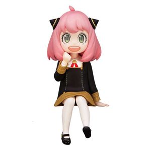 Costumes de mascotte, figurine authentique de 13cm, Anime Spyfamily Anya Forger, petit haricot, uniformes de lecture de l'esprit, modèle mignon, poupée, jouet, cadeau, collection en PVC