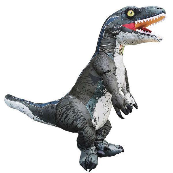 Costumes de mascotte Réaliste Dinosaure Velociraptor Iatable Costume Carnaval Halloween Amis Fête Mascarade Animal Dessin Animé Props Ensemble