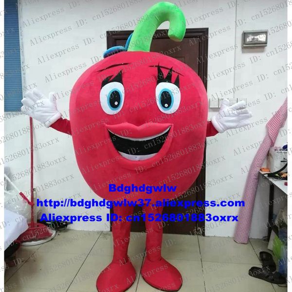 Costumes de mascotte rouge piment piment tomate amour pomme mascotte Costume adulte dessin animé personnage publicité lecteur Costume zx2549