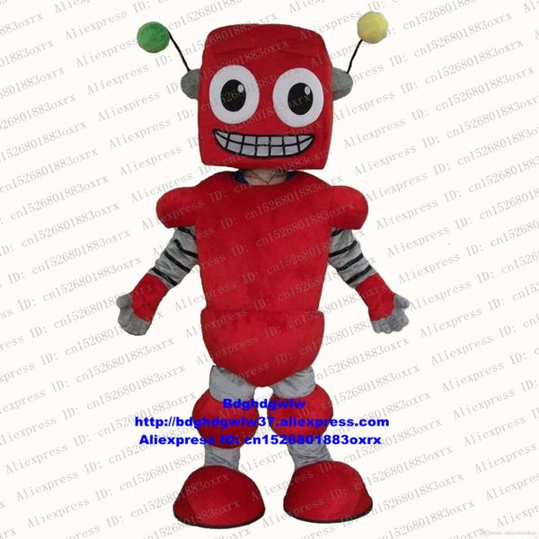 Costumes de mascotte Costume de mascotte d'automate de robot rouge Costume de personnage de dessin animé adulte Costume Mor Événements Briefing de presse de routine Zx880