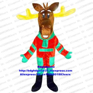 Costumes de mascotte Renne Orignal Elk Wapiti Caribou Alces Cerf Costume De Mascotte Adulte Personnage De Dessin Animé Célébration De La Boutique Grande Ouverture Zx928