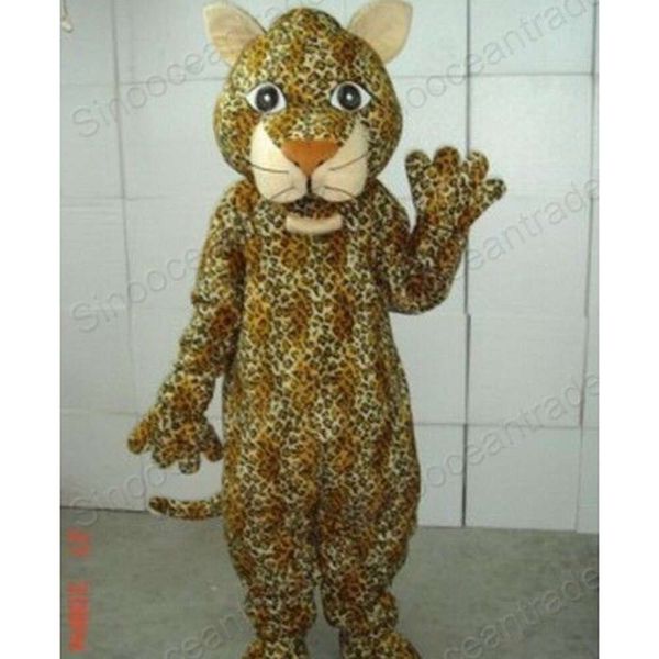 Costumes de mascotte Le costume de mascotte léopard EMS Express Foux de taille adulte