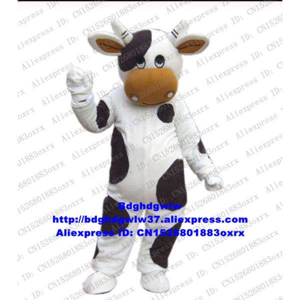 Costumes de mascotte Costume de mascotte de veau de vache à lait blanc et noir personnage adulte hilarant drôle fête de danse Fandango CX4045 livraison gratuite