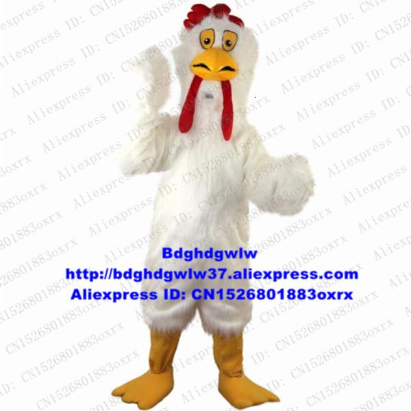 Disfraces de mascotas Pollo de piel larga blanca Gallo Gallina Polluelo Disfraz de mascota Personaje de dibujos animados Grandes almacenes Corte de cinta Zx1691