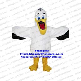 Costumes de mascotte Costume de mascotte d'oiseau de sauvagine de pélican blanc Costume de personnage de dessin animé adulte Costume Performn agissant campagne parents-enfants Zx2086