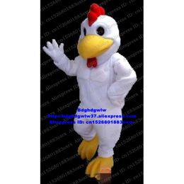 Costumes de mascotte Blanc Rooster poule Chick Chicken Chook Chickling Costume Costume Cartoon Adult Cartoon Meeting Welcome Play Games ZX2975