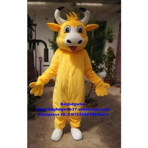 Mascottekostuums Geel Kerbau Buffel Bizon Os Stier Koe Vee Kalf Mascotte Kostuum Volwassen Karakter Sport Carnaval Herdenken Souvenir Zx1604