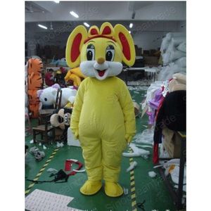 Costumes mascottes Yellow Mouse Rat Man Mascot Costume Cartoon Advertis Animal Costume School Mascot Mascot Fancy Dress Costumes