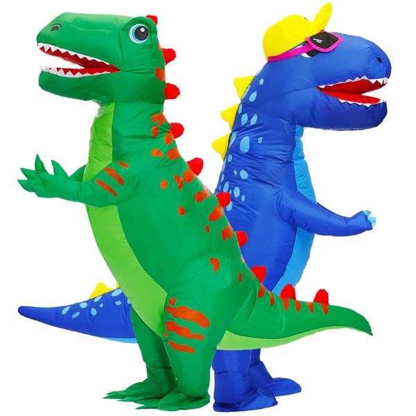 Costumes de mascotteMascotte adulte Costume gonflable de dinosaure Costumes de fête d'Halloween Carnaval drôle Costume T-Rex Jeu de rôle DisfracesMascot