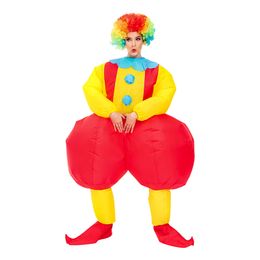 Mascotte Costumesadult Purim Clown Opblaasbare Kostuums Kleding Halloween Kostuum Grappige DROLL Carnival Party Rollenspel Pas voor Man WomanMasco