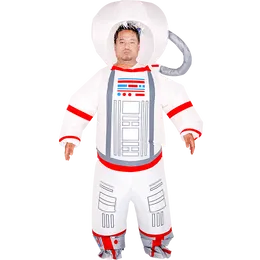 Mascotte Costumeshallowen Kostuums voor Mannen Volwassen Spaceman Opblaasbare Kostuum Astronaut Full Body Disfraz Party Rollenspel Opgeblazen Garent Unis