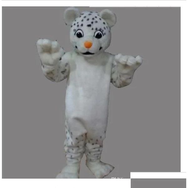 Costume de fête de léopard des neiges, mascotte mignonne, robe fantaisie de noël, Halloween, livraison directe, Costumes Dhxfz