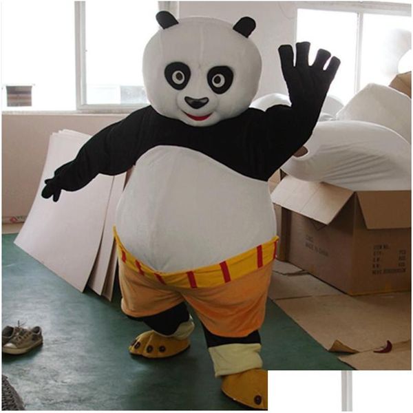 Mascotte Remise Usine Vente Kungfu Panda Costume Kung Fu Livraison Directe Vêtements Costumes Dhdfr