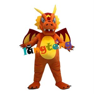 Mascotte pop kostuum 1146 Oranje Draak Mascotte Kostuums Cartoon Propagation Props Movie Event Show Doll Walking Costume267x