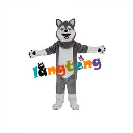 Mascotte poupée costume 881 gris Husky loup Fursuit chien renard mascotte Costumes Animal dessin animé fourrure Costume