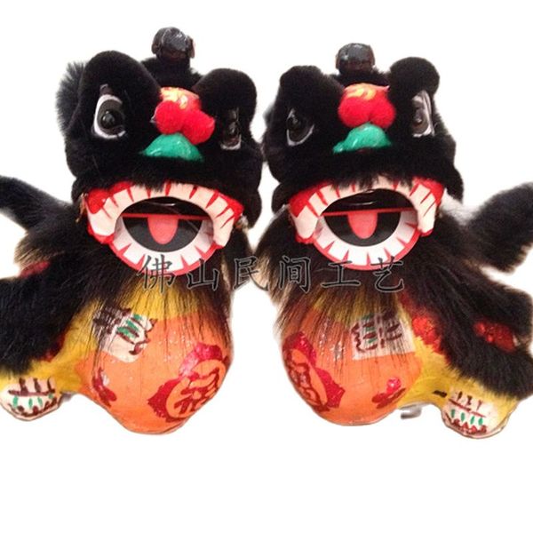 Costume de poupée de mascotte, une paire de danse du Lion, tête de Lion Foshan, décoration de table, spectacle d'entreprise et décoration d'événements à grande échelle