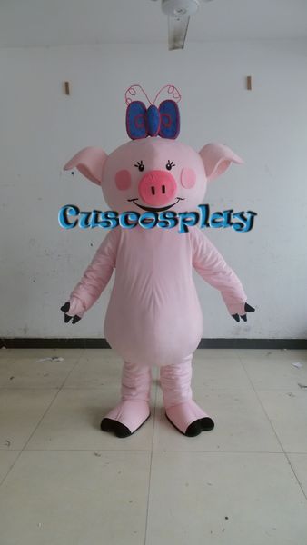 Costume de poupée mascotte adulte beau cochon rose dessin animé mascotte mascotte costume fantaisie robe tenue costume de fête carvinale pour halloween performan