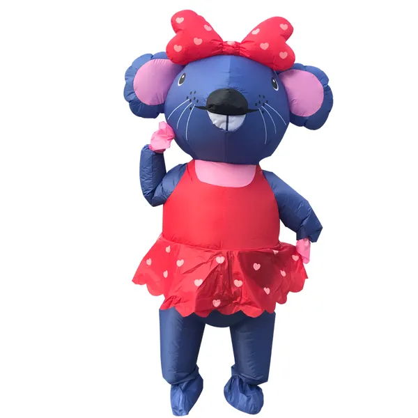 Disfraz de muñeca de mascota Amine Purim Mouse Disfraces inflables Disfraz de Halloween Pareja Día de San Valentín Vestir Carnaval Fiesta Juego de rol Disfraz