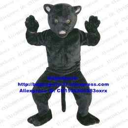 Costume da bambola mascotte Black Panther Leopard Pard Costume mascotte Personaggio dei cartoni animati per adulti Vestito completo Figura del fumetto Espressione di affetto zx646