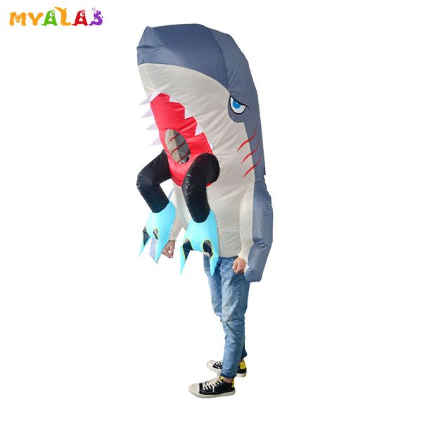 Costume de poupée mascotte Cannibal Shark Costume gonflable Animal Pourim Halloween Carnaval Déguisement Funny Party Costume de Noël Vêtements Me