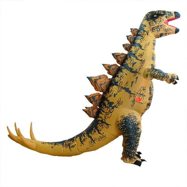 Traje de muñeca de mascota Animal de dibujos animados Stegosaurus Dinosaurio Traje inflable Mujer Hombre Fiesta de mascota Disfraz de Halloween Vestir Ropa Traje