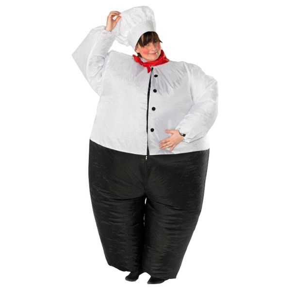 Costume de poupée mascotte Costume gonflable de chef grand chef cuisinier restaurant drôle bar Halloween tenues de déguisement pour Halloween Pourim corps principal