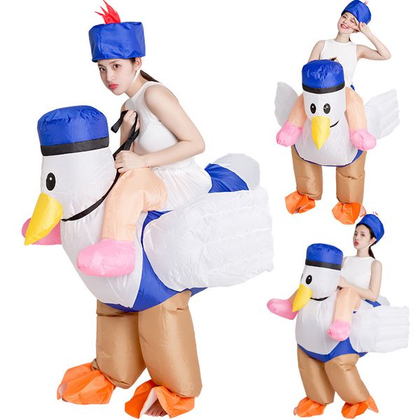 Disfraz de muñeca de mascota Polla Gallina Pavo Disfraces inflables Adultos Halloween Navidad Fiesta de Acción de Gracias Muñeca Juguetes Juego de rol Vestir ropa