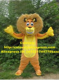 Mascotte costume de poupée Cool Orange Jaune Lion Mascotte Costume Mascotte Simbalion Simba Lionne Adulte Aux Poils Touffus Bruns Grands Yeux No.1728 Fr