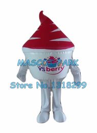 Mascot Costume Costume tasse glace Mascot Costume Ice Ice Creamot Mascot Cartoon personnage Costume de carnaval de taille adulte Cosply 3328