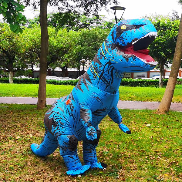 Costume de poupée de mascotte Costumes d'Halloween fantastiques pour hommes Costume gonflable T-rex adulte Robe de soirée de carnaval Jurassic World Combinaison de dinosaure