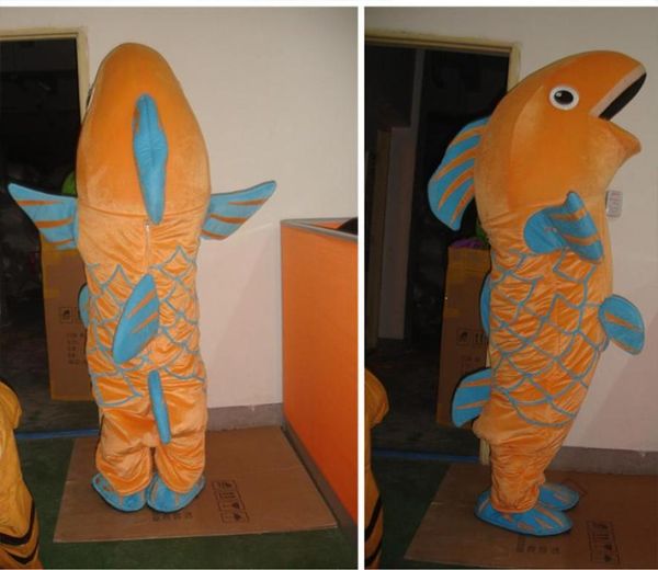 Costume de poupée de mascotte poisson carpe costume de mascotte publicité ouverture bienvenue carnaval Halloween noël pâques adultes taille 8180233