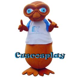 Costume de poupée mascotte à vendre E.T. Costume de mascotte de dessin animé Alien Cool, robe fantaisie, tenue de fête de carnaval d'halloween pour événement de spectacle
